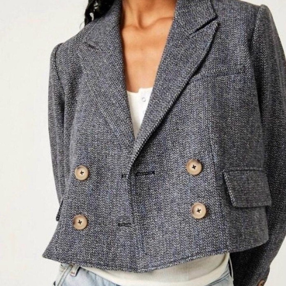 Free People Double-Breasted Blazer